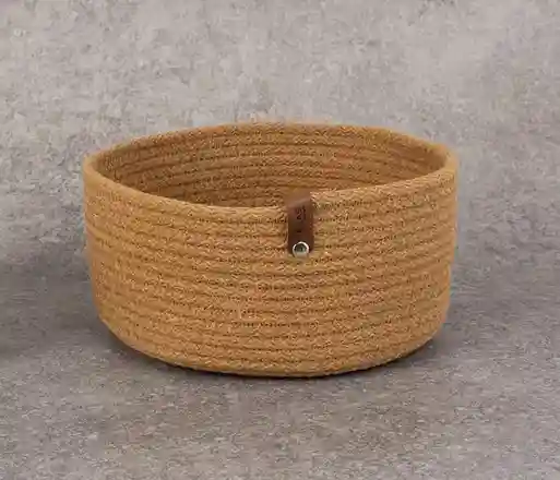 Coș oval decorativ din bumbac 35x22x18 cm