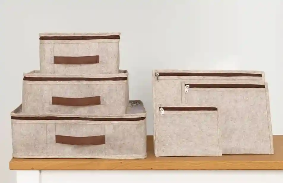 Набор органайзеров для багажа Felt Styles 6 шт. Бежевый