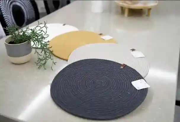 Поднос для стола из хлопковой веревки 35 см