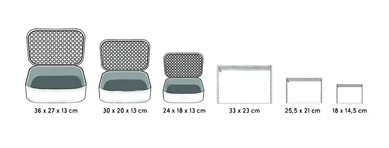 Набор органайзеров для багажа Felt Styles 6 шт. Бежевый