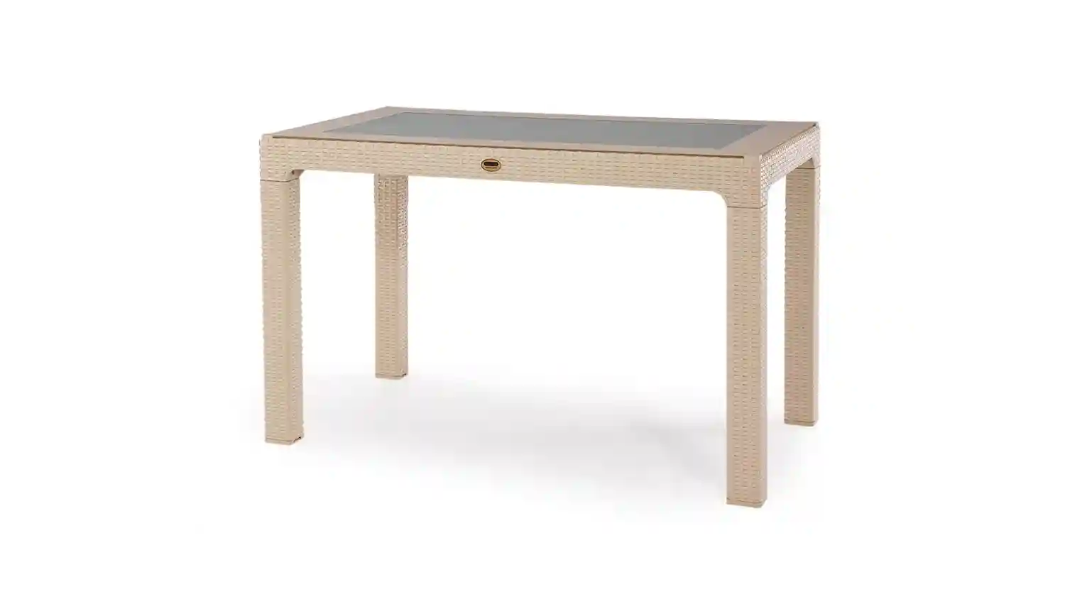 Masă din plastic cu sticlă 90x150 Cappuccino