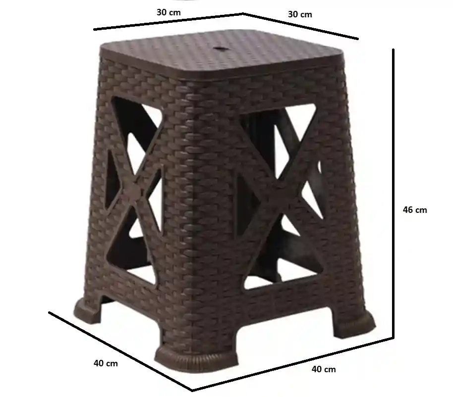 Пластиковый журнальный столик RATTAN Коричневый
