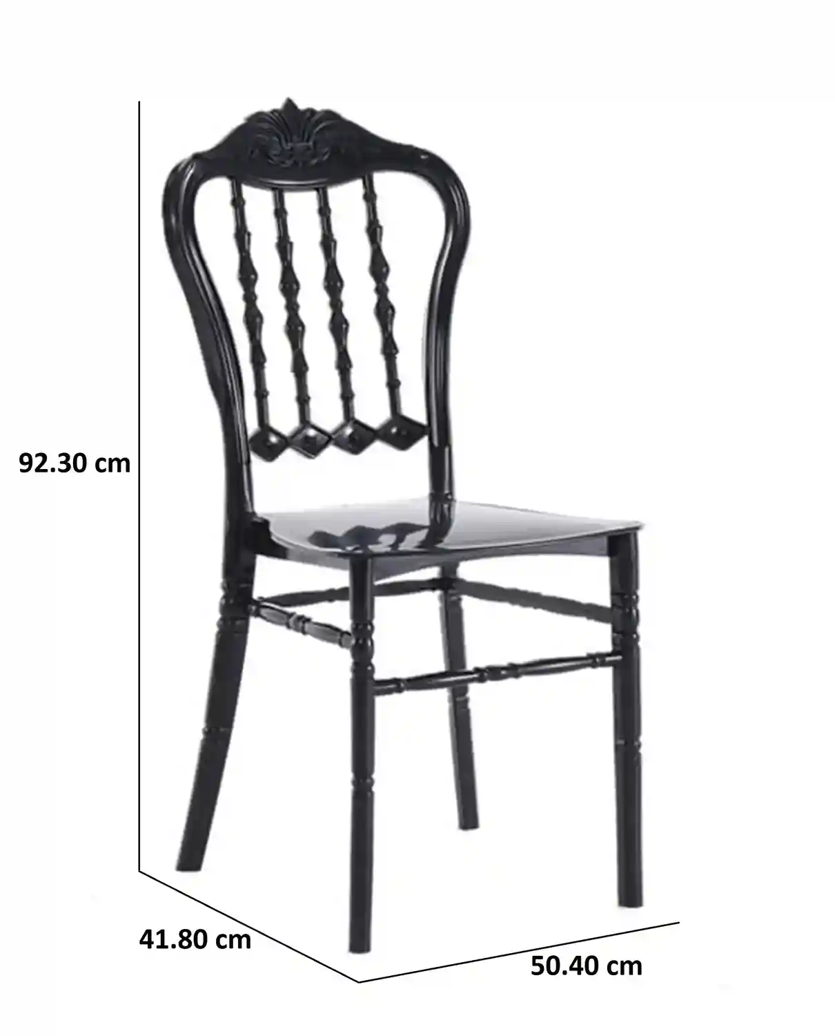 Scaun din plastic EMILIA Negru