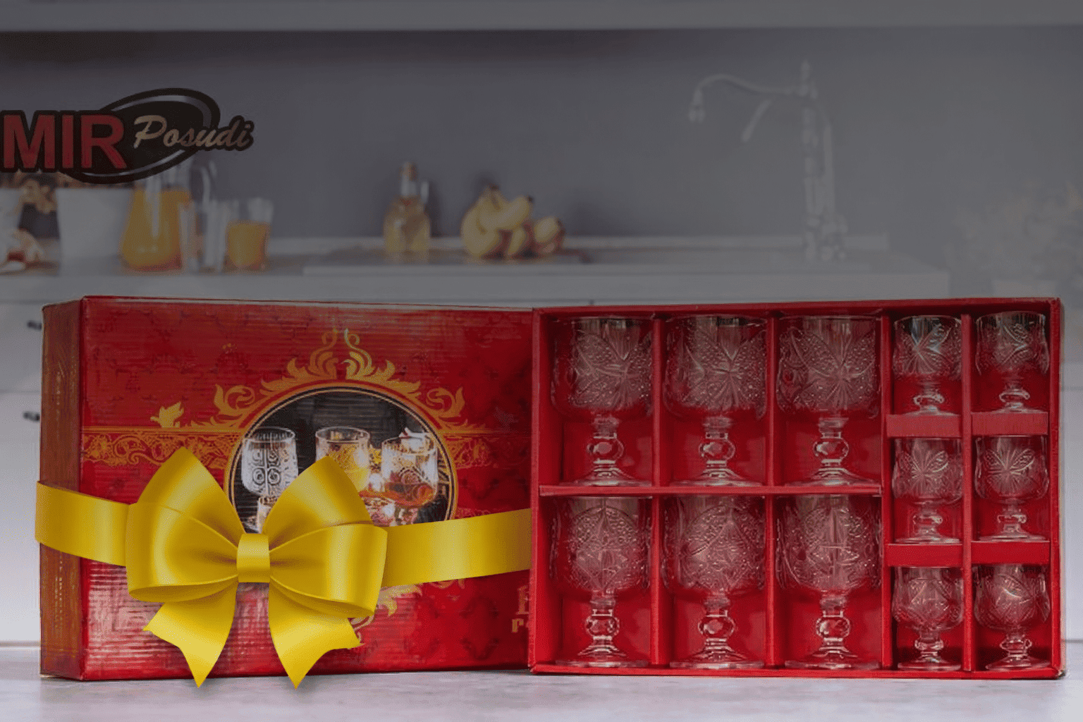 La o comandă de minimum 1000 lei pe site-ul nostru primiți cadou un set de pahare.