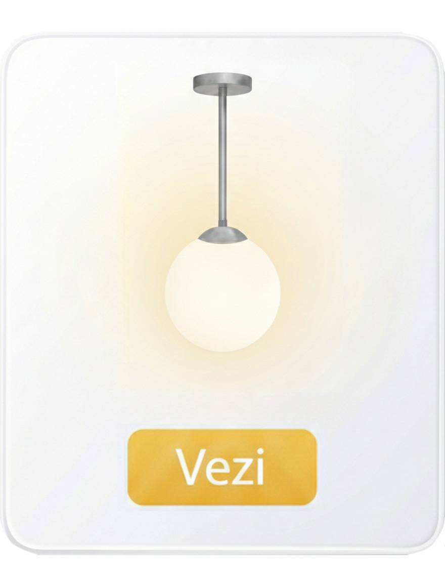 Suspensie cu boluri și plafoane din sticlă