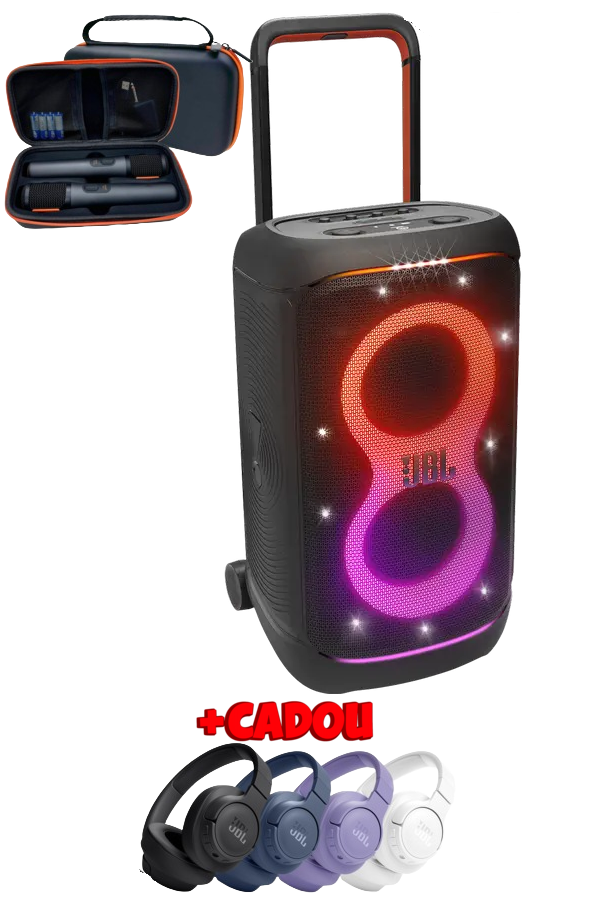 Комплект-  PartyBox 520 +
Microphone Set +
Чехол для микрофонов +
Подарок Tune 720