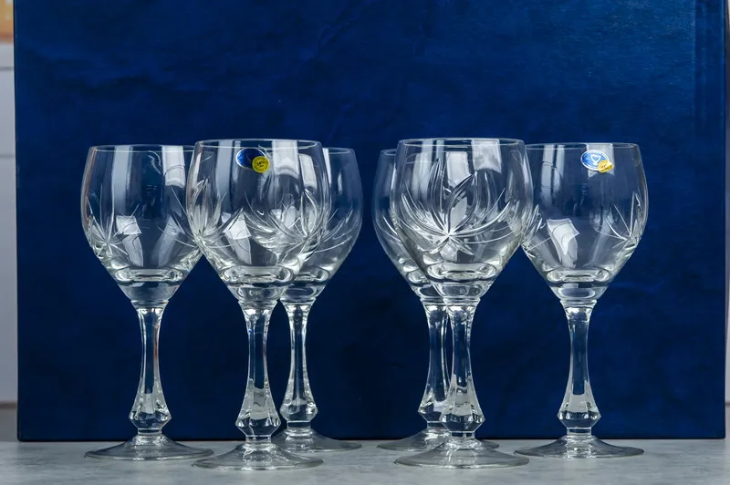 6874 Н/р фужеров 300г 900/43 цветок 1/2