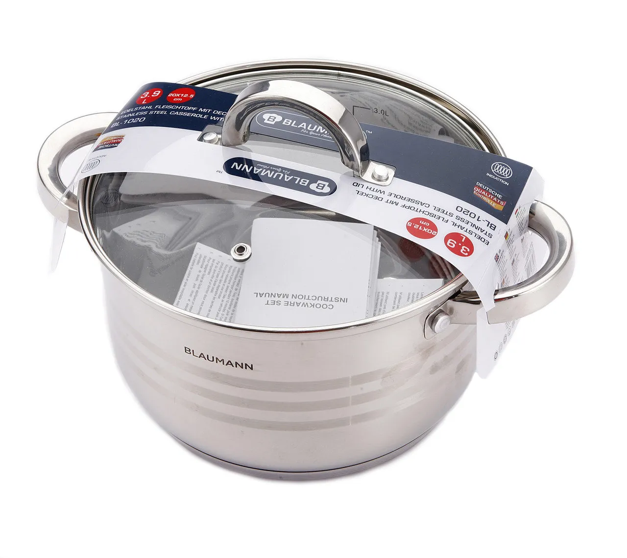 BL1020 Кастрюля с крышкой 20 см "GourmetL" 1/4