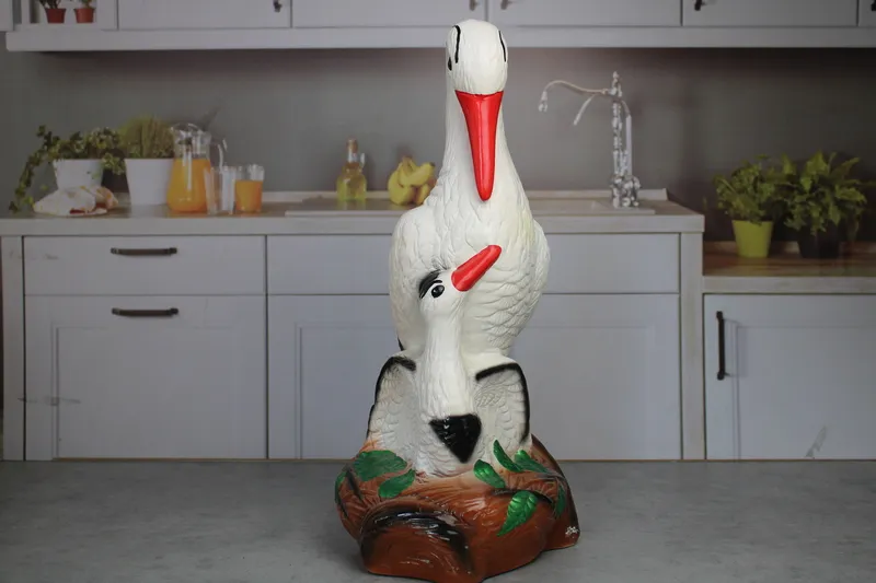 (1771) Журавль с дуравленком №2 Сад 49см 1/3