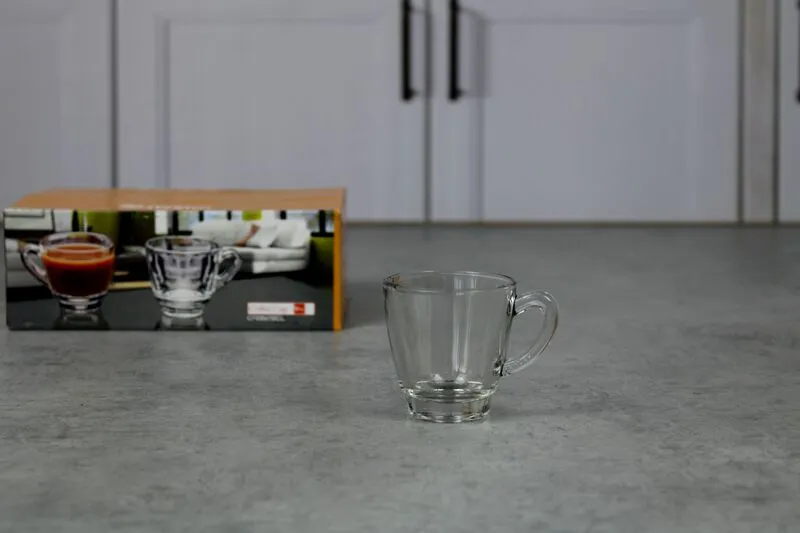 CP0997GCL Н/р кружек стекло 6ед "Cafe" 1/8