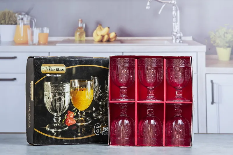 Set pahare sticla 6buc "Loza" 1/6