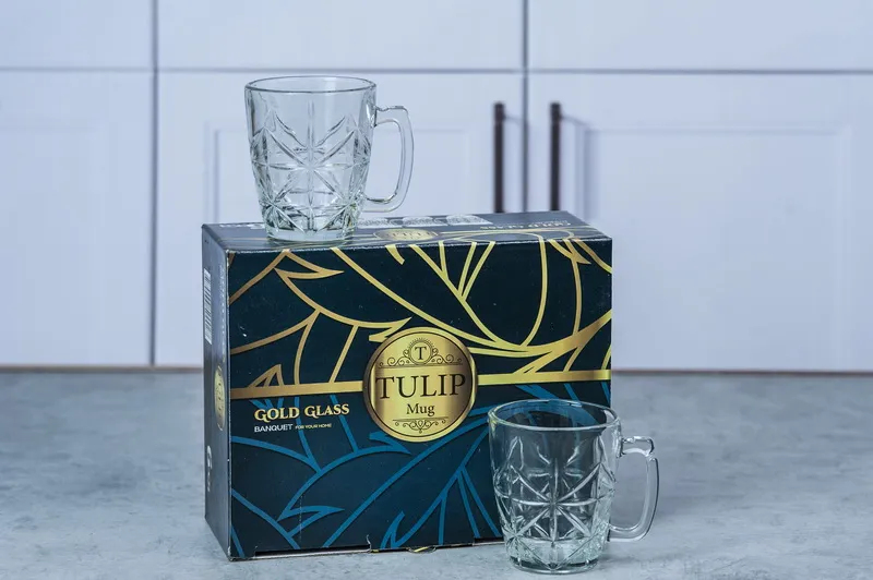 Set 6 cani sticla  "TULIP" 1/8