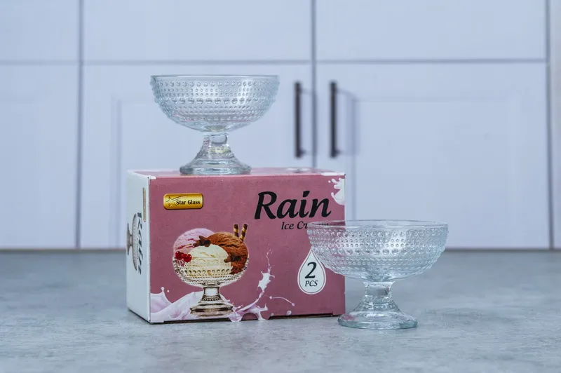 Bol inghetata 2 buc sticla "RAIN" 1/12