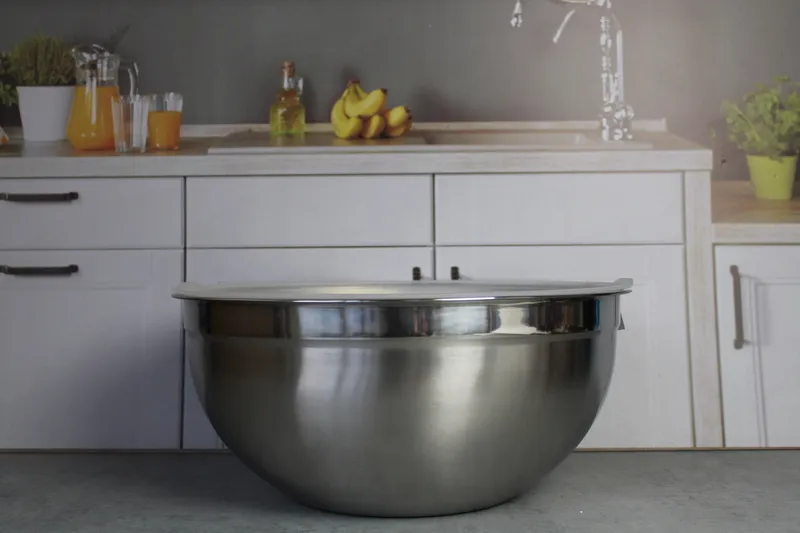 AB22 Castron inox cu capac 40cm 1/20