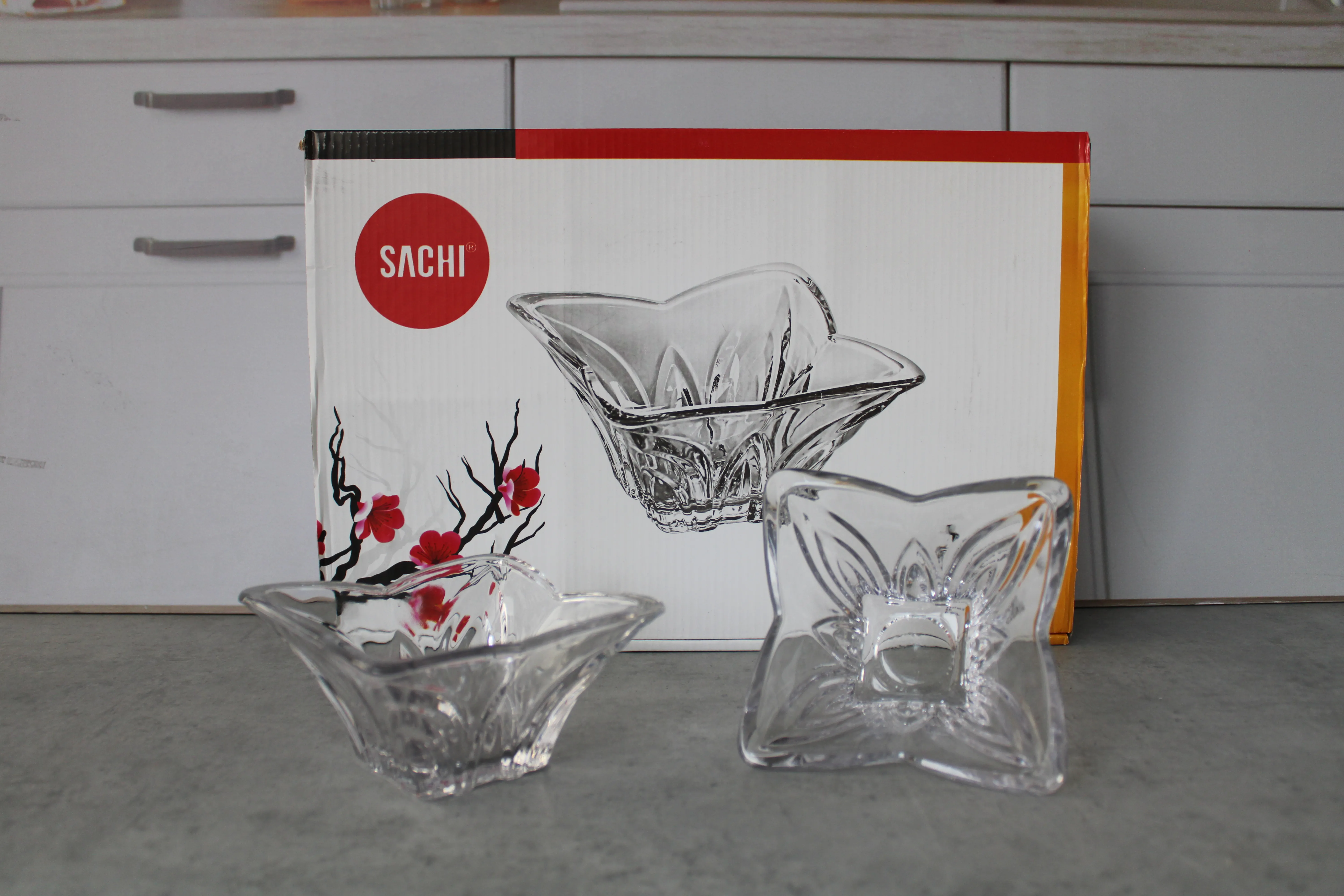 04S09J21 Set salatiere sticla 6 buc. "Tiara" 1/6