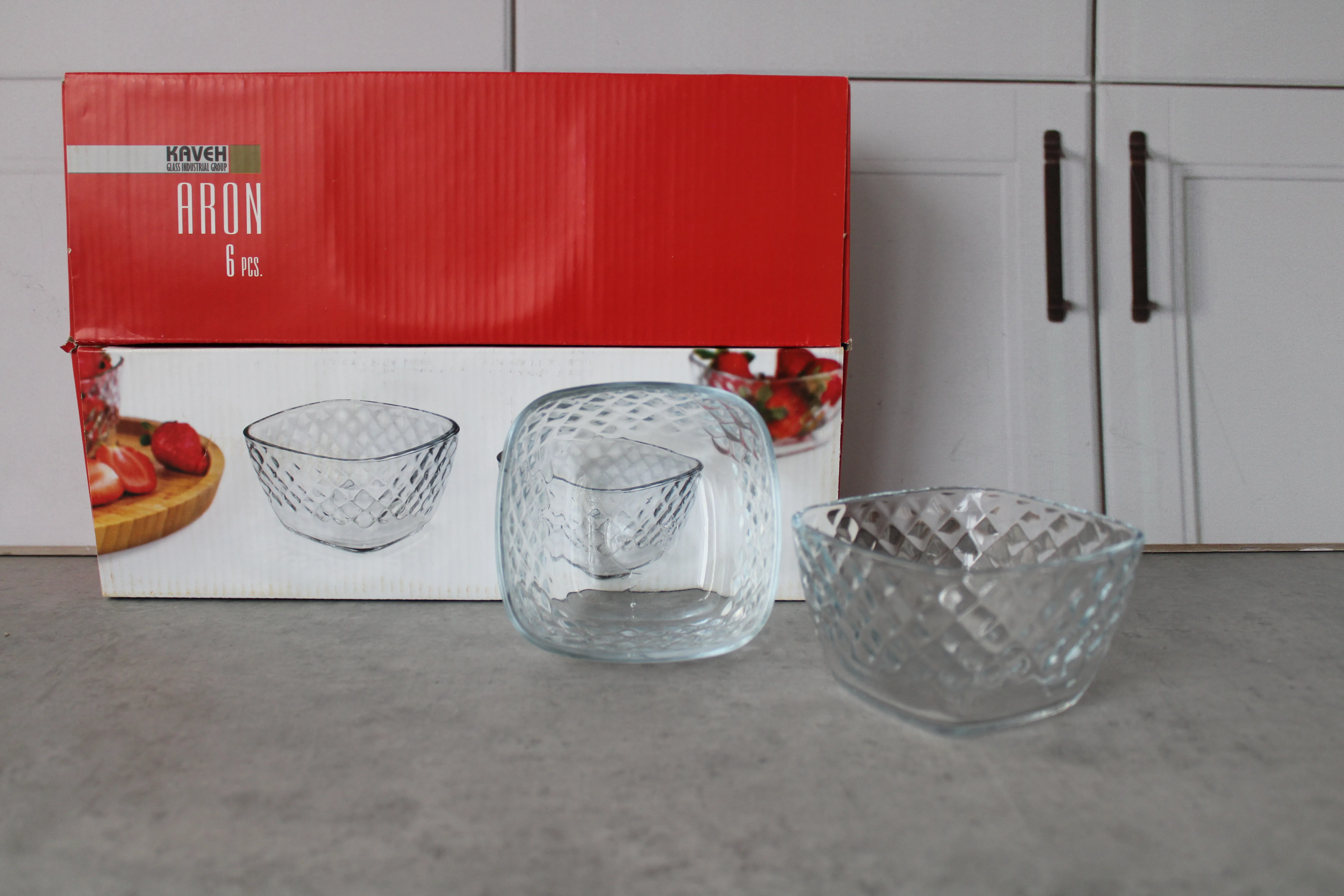 BL7316GCL Set salatiere sticla 6 buc "Aron" 1/6