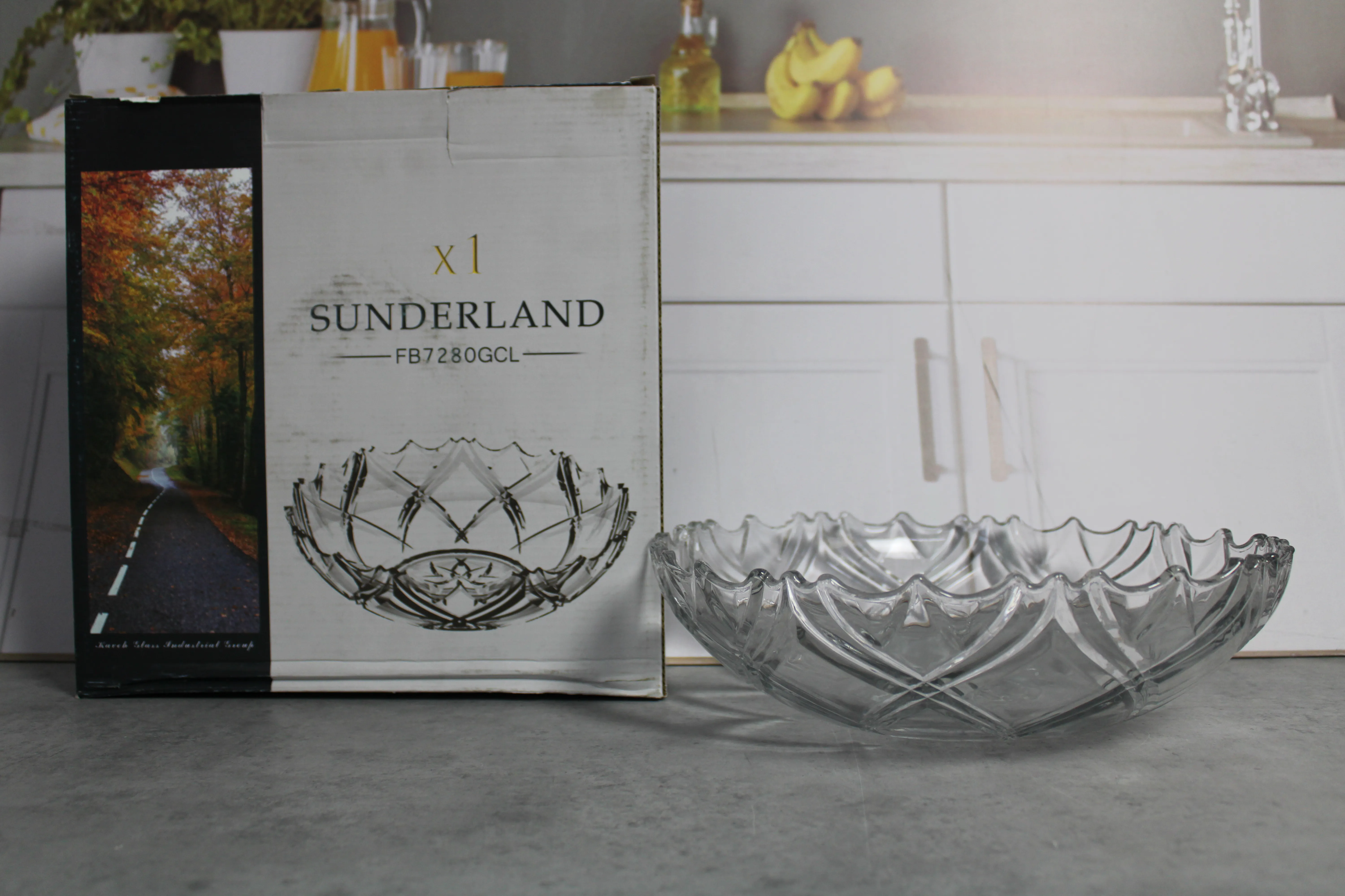 FB7280GCL Fructiera sticla "Sunderland" 1/6
