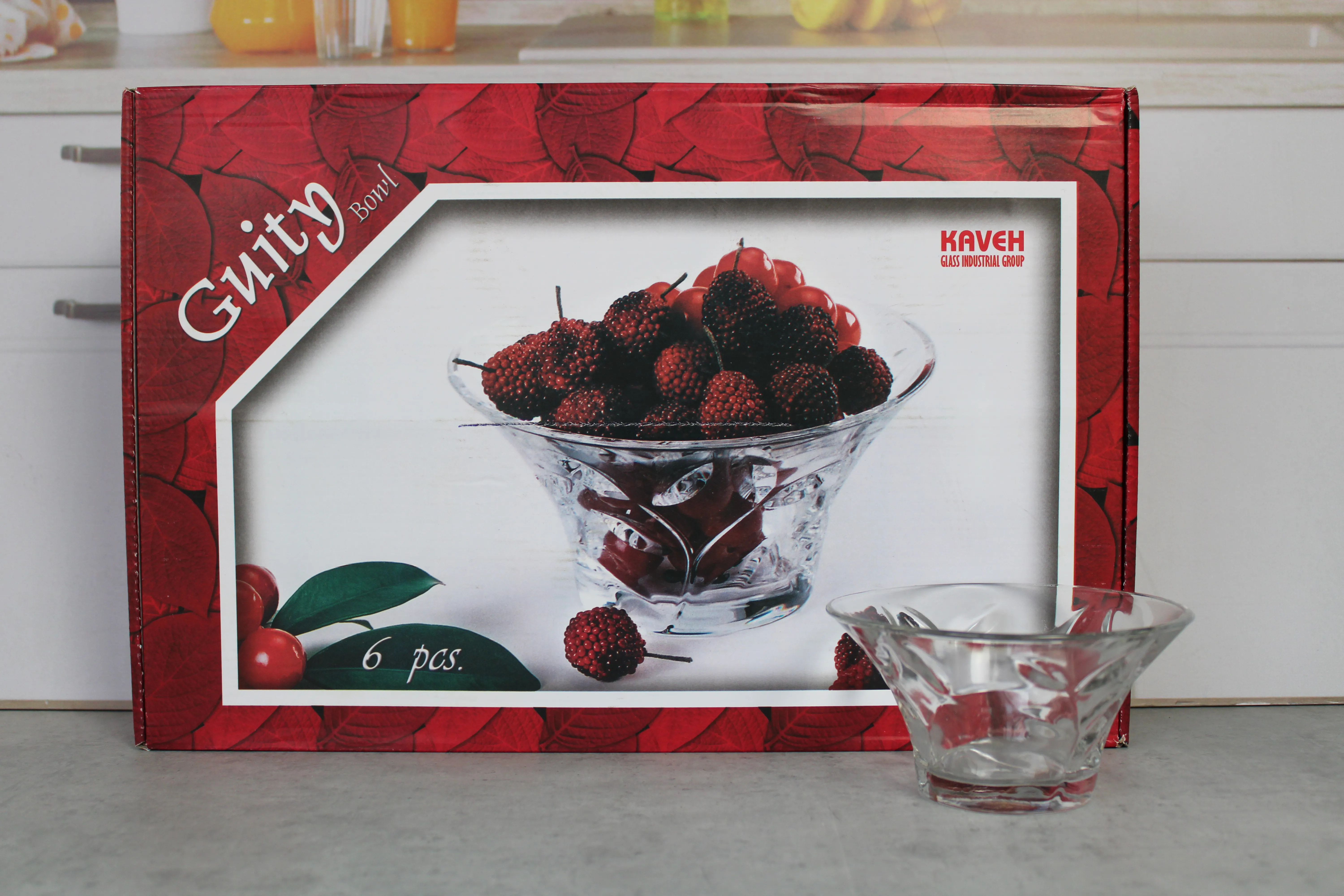 BL0731GCL Set salatiere sticla 6buc 1/4