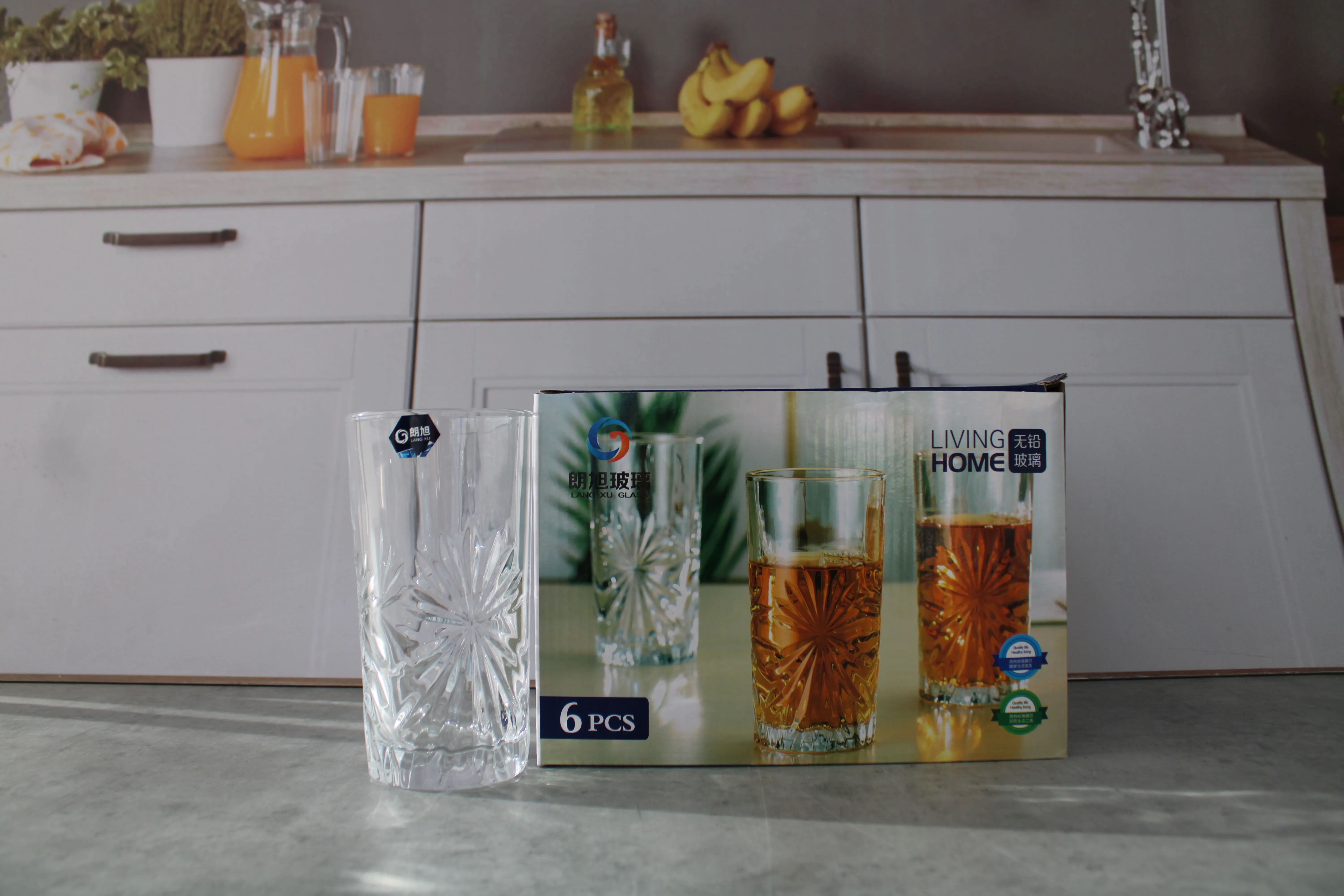 LXZS3302 Set pahare sticla 360ml 6buc 1/8