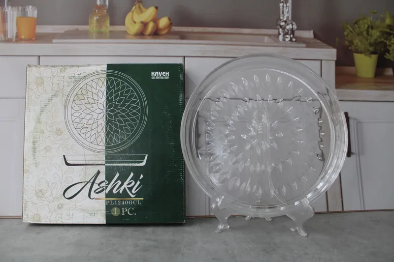 PL1240GCL Platou sticla 1buc "Ashki" 27cm 1/10