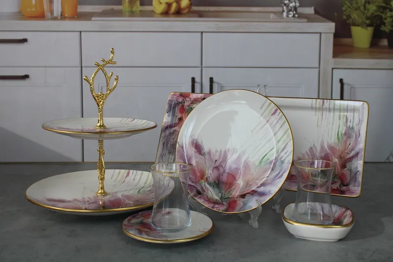 Set de ceai din ceramica, 25 articole