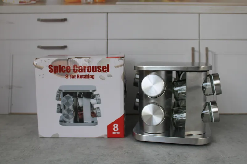 R040-5 Set container p/u condimente pe suport 7pcs 1/12