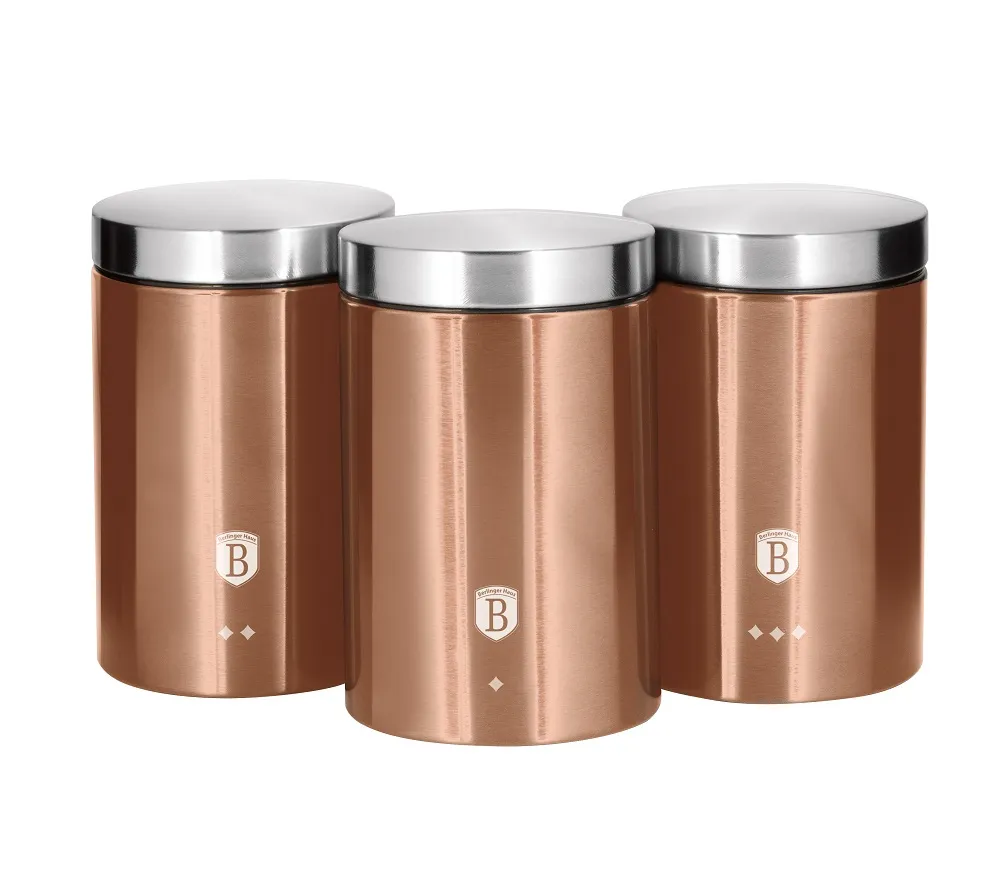 BH6720 Н/р контейнеров для специи 3ед "RoseGoldML" 1/8