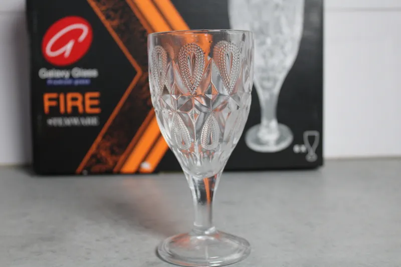 RYGX022/B Set pocale sticla 6 buc "FIRE TOMPLER (BOHEMİA)" 1/6