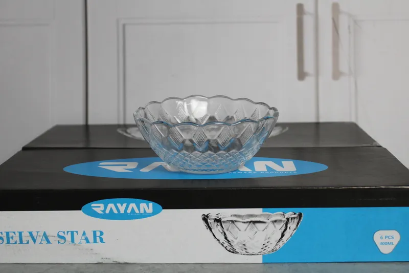 RYGX046/S Set salatiere sticla 6 buc "Selva Star" 1/8