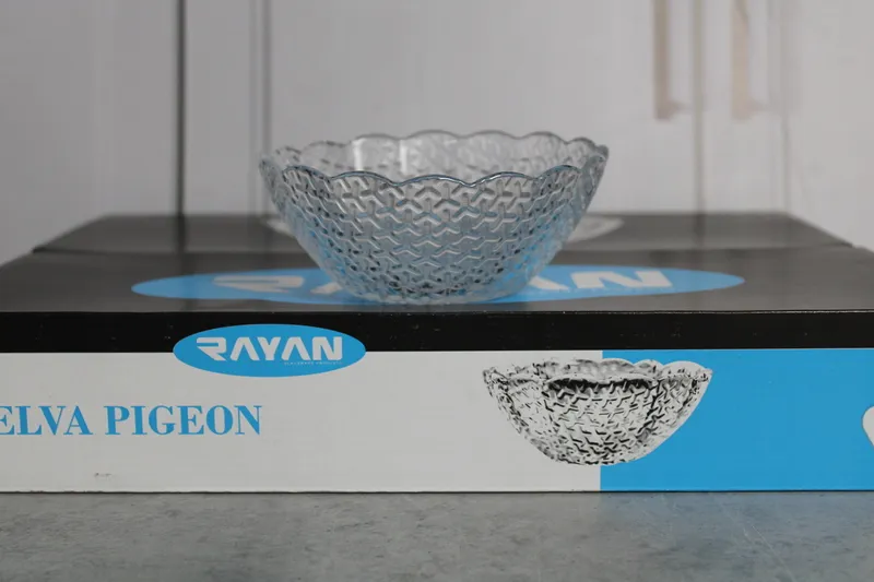 RYGX046/P Set salatiere sticla 6 buc "Selva Pigeon" 1/8