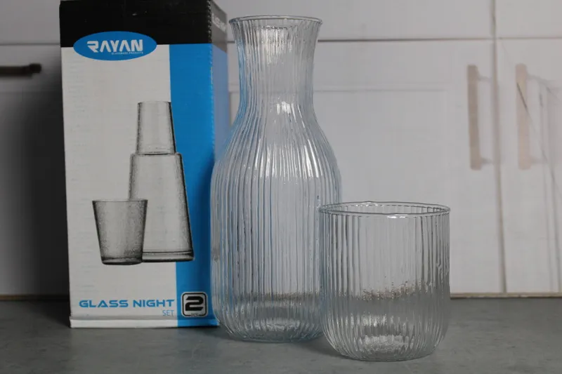 RYG005 Set 2 buc: Ulcior + pahar sticla "Night/1" 1/12
