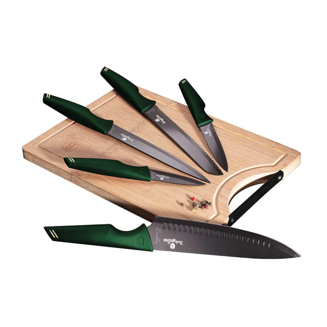 BH2706 Set cutite 5buc., tocator bambus "Emerald" 1/10