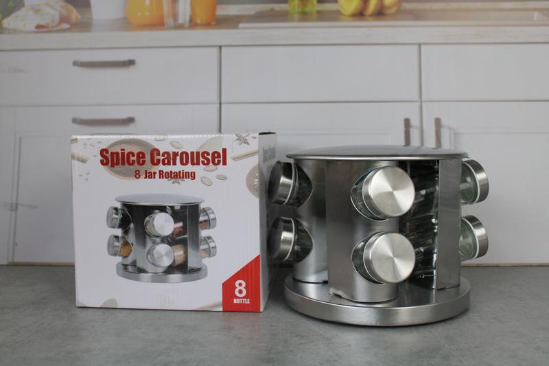 R040-1 Set container p/u condimente pe suport 9pcs 1/12