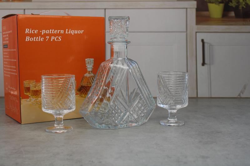 H8569-9 Set carafa cu 6 pocale sticla 1/8