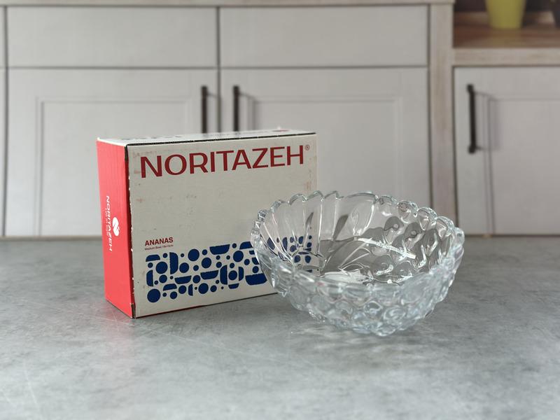 NT00242202W Salatiera sticla 19x15cm "Ananas" 1/16