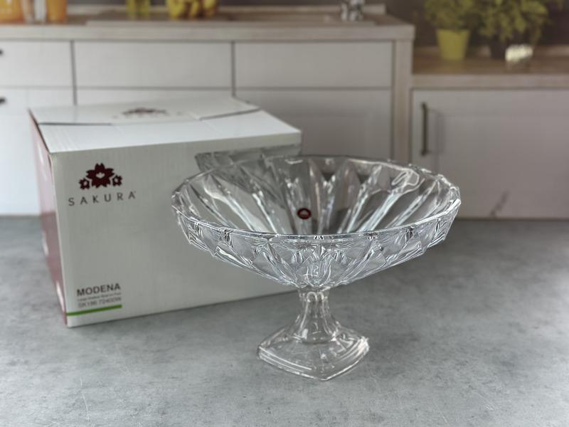 SK18672400W Fructiera pe picior sticla "Modena" 1/4