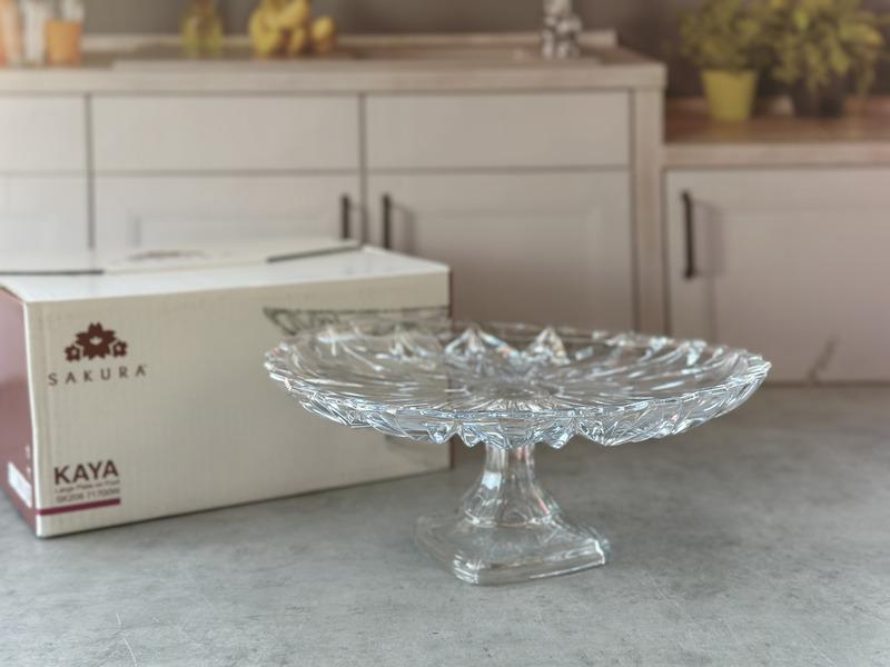 SK20671700W Platou pe picior sticla "Kaya" 1/4