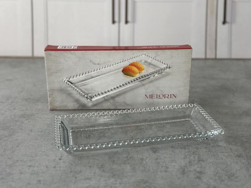 PL1346GCL Platou rectangular sticla 30cm "Melorin" 1/12