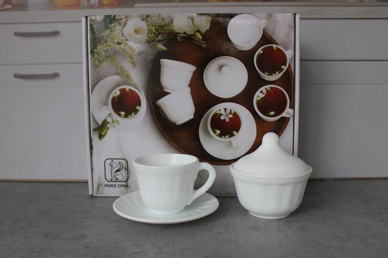 Tea 14 pcs set White 1/4