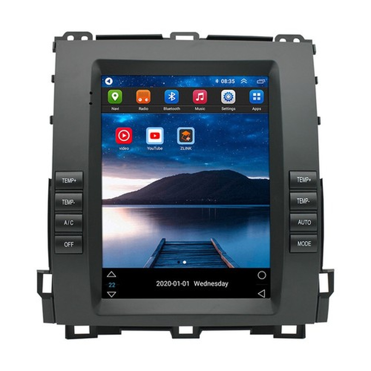 Android Toyota Prado 120 Tesla Style (2002 - 2009)