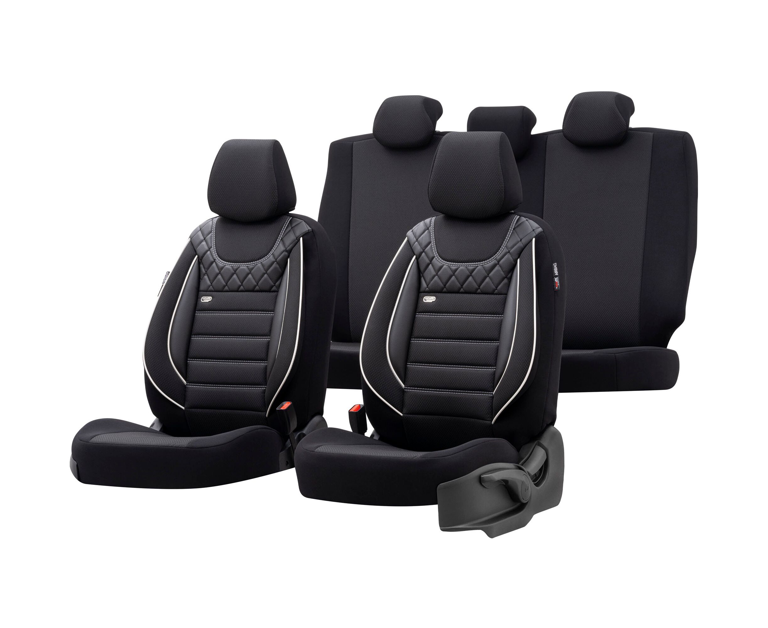 Set huse scaune auto OTOM Fashion negru/alb FSH-367
