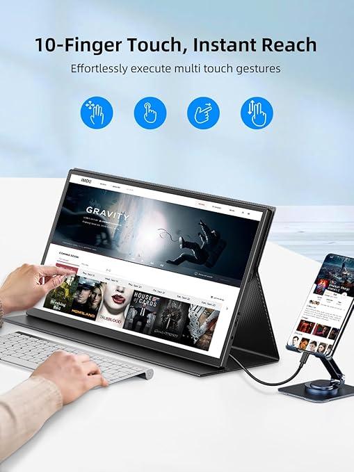 EVICIV 18.5” Portable Touchscreen 120hz Monitor