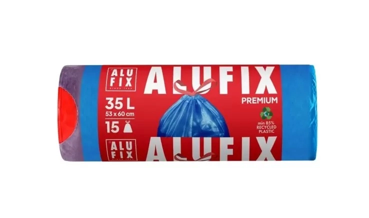 Saci menajeri Alufix Striati Blue 35 L 15 buc