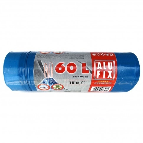 Saci menajeri Alufix Striati Blue 60 L 15 buc