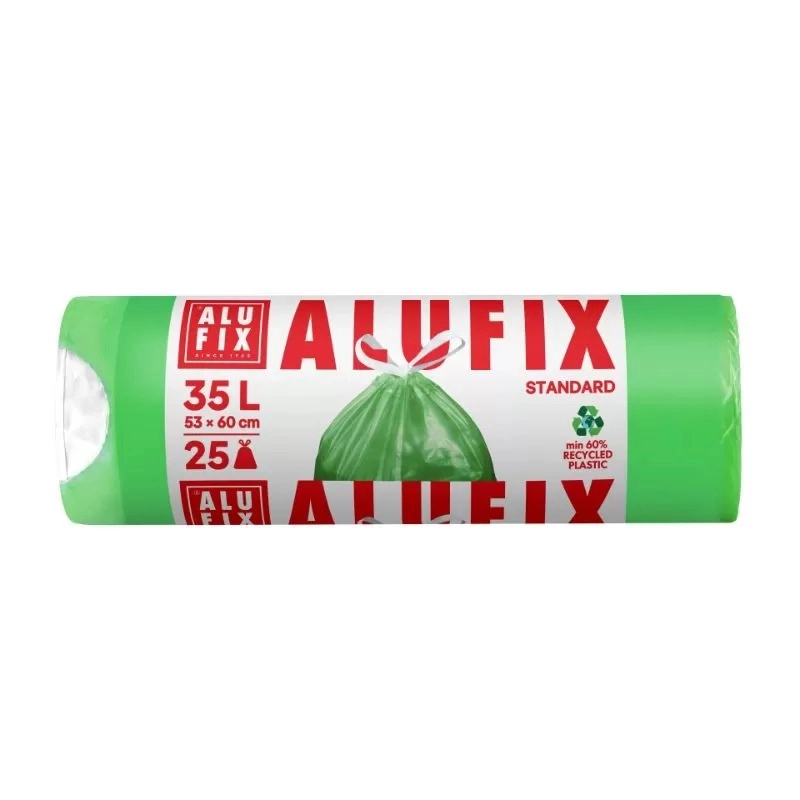 Saci menajeri Alufix Striati Green 35 L 25 buc