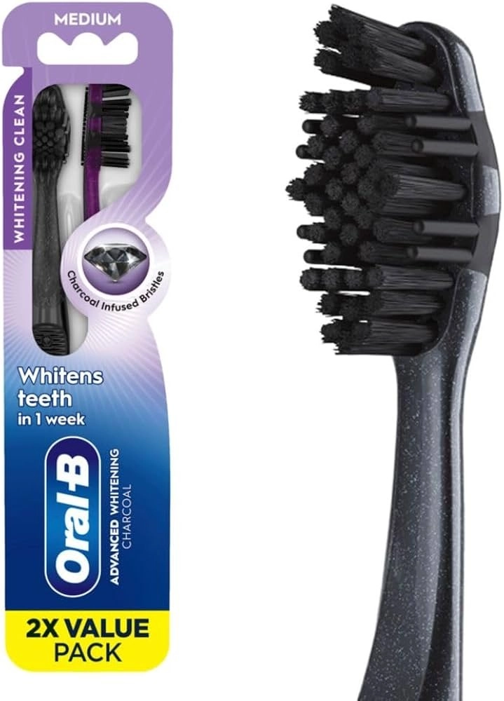 Periuta de dinti Oral-B Pro 3D White Charcoal 2 buc