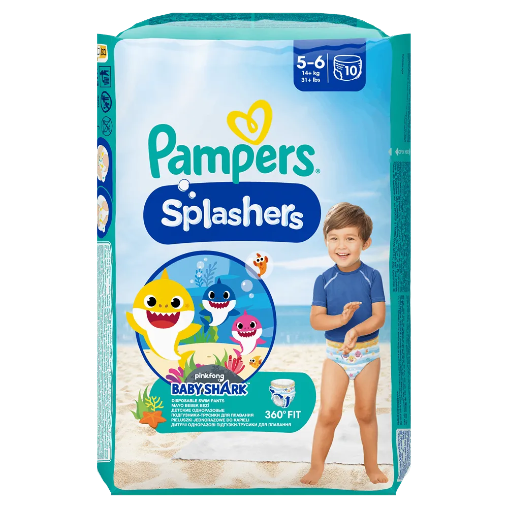 Подгузники-трусики Pampers Splashers Pants Swim №5 10 шт
