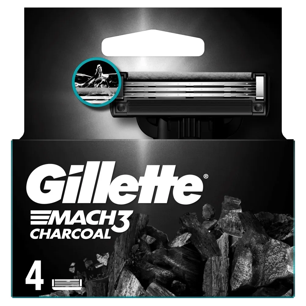 Rezerva Gillette Mach3 Charcoal 4 buc