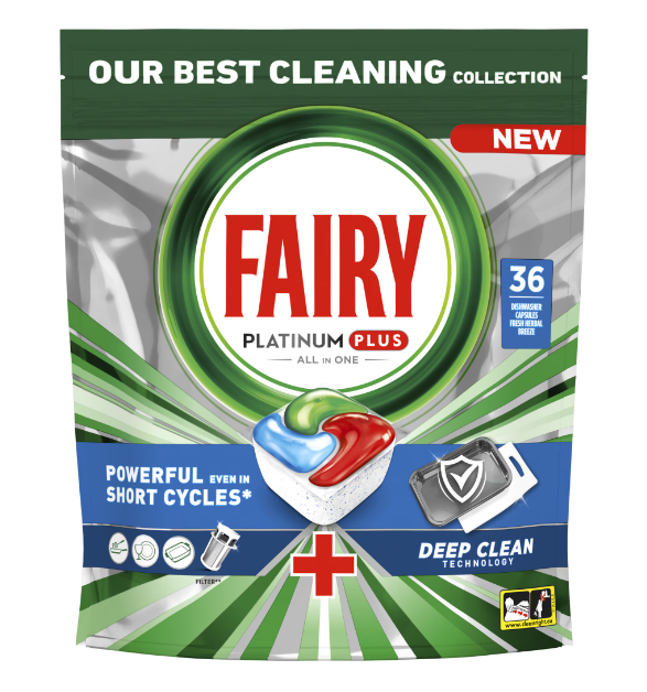 Капсулы для посудомоечной машины Fairy Platinum Blue Caps 36 шт