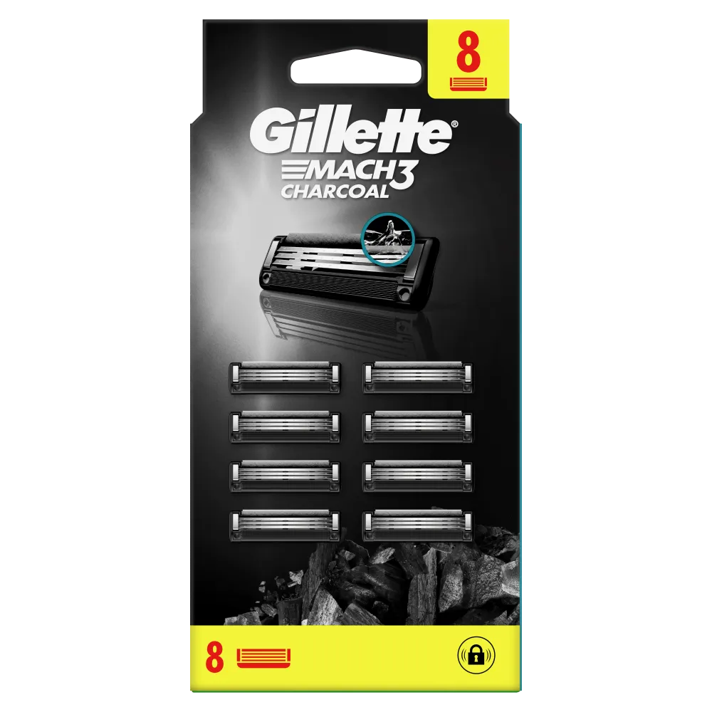 Сменные кассеты Gillette Mach3 Charcoal 8 шт
